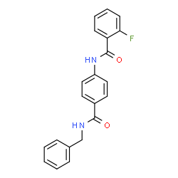 ChemSpider 2D Image | N-[4-(Benzylcarbamoyl)phenyl]-2-fluorobenzamide | C21H17FN2O2