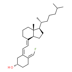 ChemSpider 2D Image | (3S,5Z,7E,10Z)-19-Fluoro-9,10-secocholesta-5,7,10-trien-3-ol | C27H43FO