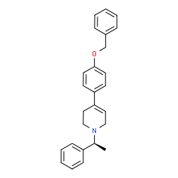 ChemSpider 2D Image | 4-[4-(Benzyloxy)phenyl]-1-[(1S)-1-phenylethyl]-1,2,3,6-tetrahydropyridine | C26H27NO