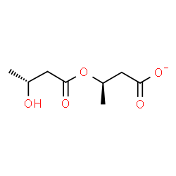 ChemSpider 2D Image | (3R)-3-{[(3R)-3-Hydroxybutanoyl]oxy}butanoate | C8H13O5