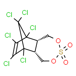 ChemSpider 2D Image | (2R,8S)-1,9,10,11,12,12-Hexachloro-4,6-dioxa-5-thiatricyclo[7.2.1.0~2,8~]dodec-10-ene 5,5-dioxide | C9H6Cl6O4S