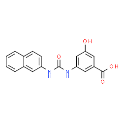 ChemSpider 2D Image | 3-Hydroxy-5-[(2-naphthylcarbamoyl)amino]benzoic acid | C18H14N2O4