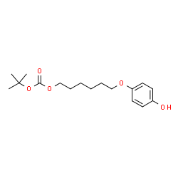 ChemSpider 2D Image | 6-(4-Hydroxyphenoxy)hexyl 2-methyl-2-propanyl carbonate | C17H26O5