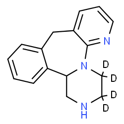 ChemSpider 2D Image | (3,3,4,4-~2~H_4_)-1,2,3,4,10,14b-Hexahydropyrazino[2,1-a]pyrido[2,3-c][2]benzazepine | C16H13D4N3