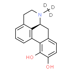 ChemSpider 2D Image | (6aS)-6-(~2~H_3_)Methyl-5,6,6a,7-tetrahydro-4H-dibenzo[de,g]quinoline-10,11-diol | C17H14D3NO2