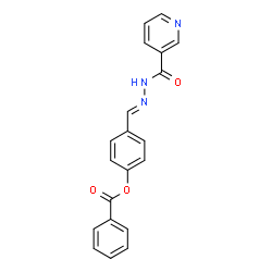 ChemSpider 2D Image | 4-{(E)-[(3-Pyridinylcarbonyl)hydrazono]methyl}phenyl benzoate | C20H15N3O3
