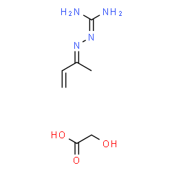 ChemSpider 2D Image | Hydroxyacetic acid - N''-[(2E)-3-buten-2-ylidene]carbonohydrazonic diamide (1:1) | C7H14N4O3