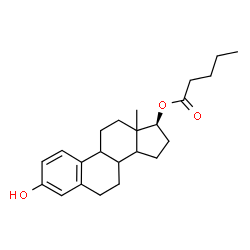 ChemSpider 2D Image | (17beta)-3-Hydroxyestra-1,3,5(10)-trien-17-yl valerate | C23H32O3