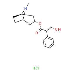 ChemSpider 2D Image | (1R,5S)-8-Methyl-8-azabicyclo[3.2.1]oct-3-yl (2S)-3-hydroxy-2-phenylpropanoate hydrochloride (1:1) | C17H24ClNO3