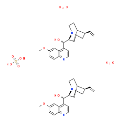 ChemSpider 2D Image | (3alpha,8alpha,9S)-6'-Methoxycinchonan-9-ol sulfate hydrate (2:1:2) | C40H54N4O10S