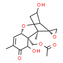 ChemSpider 2D Image | (11beta)-3,7-Dihydroxy-8-oxo-12,13-epoxytrichothec-9-en-15-yl acetate | C17H22O7