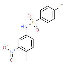 ChemSpider 2D Image | 4-Fluoro-N-(4-methyl-3-nitrophenyl)benzenesulfonamide | C13H11FN2O4S