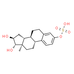ChemSpider 2D Image | (8alpha,9beta,13alpha,14beta,16beta,17alpha)-16,17-Dihydroxyestra-1(10),2,4-trien-3-yl hydrogen sulfate | C18H24O6S