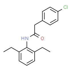 ChemSpider 2D Image | 2-(4-Chlorophenyl)-N-(2,6-diethylphenyl)acetamide | C18H20ClNO