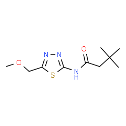 ChemSpider 2D Image | N-[5-(Methoxymethyl)-1,3,4-thiadiazol-2-yl]-3,3-dimethylbutanamide | C10H17N3O2S