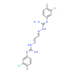 ChemSpider 2D Image | (2E,2'E)-2,2'-[(1E,2E)-1,2-Ethanediylidene]bis[N'-(3-chloro-4-methylphenyl)hydrazinecarboximidamide] | C18H20Cl2N8