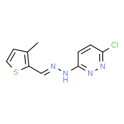 ChemSpider 2D Image | 3-Chloro-6-{(2E)-2-[(3-methyl-2-thienyl)methylene]hydrazino}pyridazine | C10H9ClN4S