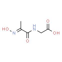 ChemSpider 2D Image | N-[(2E)-2-(Hydroxyimino)propanoyl]glycine | C5H8N2O4