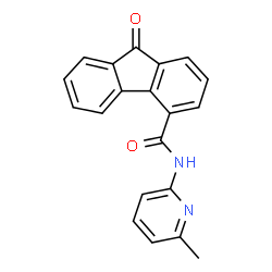 ChemSpider 2D Image | N-(6-Methyl-2-pyridinyl)-9-oxo-9H-fluorene-4-carboxamide | C20H14N2O2