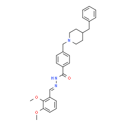 ChemSpider 2D Image | 4-[(4-Benzyl-1-piperidinyl)methyl]-N'-[(E)-(2,3-dimethoxyphenyl)methylene]benzohydrazide | C29H33N3O3