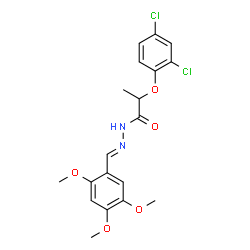 ChemSpider 2D Image | 2-(2,4-Dichlorophenoxy)-N'-[(E)-(2,4,5-trimethoxyphenyl)methylene]propanehydrazide | C19H20Cl2N2O5