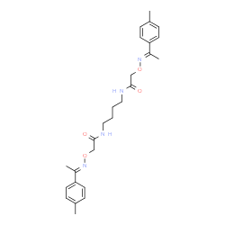 ChemSpider 2D Image | N,N'-1,4-Butanediylbis[2-({(E)-[1-(4-methylphenyl)ethylidene]amino}oxy)acetamide] | C26H34N4O4