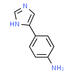 ChemSpider 2D Image | 4-(1H-Imidazol-4-yl)aniline | C9H9N3