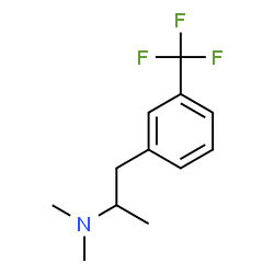 ChemSpider 2D Image | m-Trifluoromethyl-alpha,N,N-trimethylphenethylamine | C12H16F3N