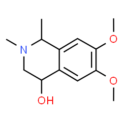 ChemSpider 2D Image | 6,7-Dimethoxy-1,2-dimethyl-1,2,3,4-tetrahydro-4-isoquinolinol | C13H19NO3