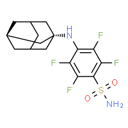 ChemSpider 2D Image | 4-[(1R,3r)-Adamantan-1-ylamino]-2,3,5,6-tetrafluorobenzenesulfonamide | C16H18F4N2O2S