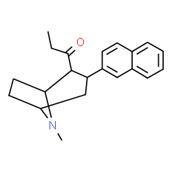 ChemSpider 2D Image | 1-[8-Methyl-3-(2-naphthyl)-8-azabicyclo[3.2.1]oct-2-yl]-1-propanone | C21H25NO