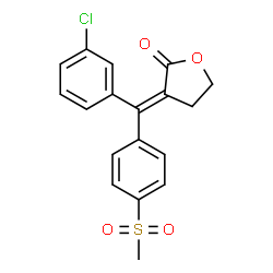 ChemSpider 2D Image | (3Z)-3-((3-chlorophenyl)(4-(methylsulfonyl)phenyl)methylene)dihydro-2(3H)-furanone | C18H15ClO4S