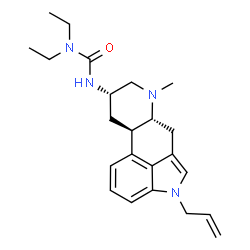 ChemSpider 2D Image | 3-[(8alpha)-1-Allyl-6-methylergolin-8-yl]-1,1-diethylurea | C23H32N4O