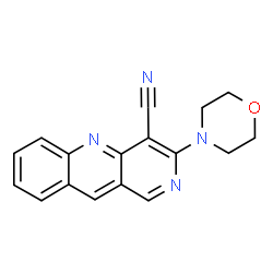 ChemSpider 2D Image | 3-Morpholinobenzo[b][1,6]naphthyridine-4-carbonitrile | C17H14N4O