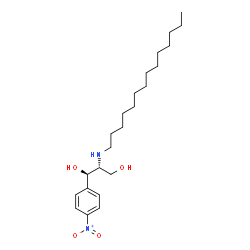 ChemSpider 2D Image | (1R,2R)-1-(4-Nitrophenyl)-2-(tetradecylamino)-1,3-propanediol | C23H40N2O4