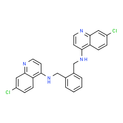 ChemSpider 2D Image | N,N'-[1,2-Phenylenebis(methylene)]bis(7-chloro-4-quinolinamine) | C26H20Cl2N4