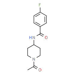 ChemSpider 2D Image | N-(1-Acetyl-4-piperidinyl)-4-fluorobenzamide | C14H17FN2O2