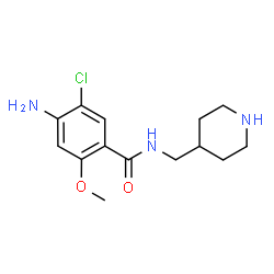 ChemSpider 2D Image | 4-Amino-5-chloro-2-methoxy-N-(4-piperidinylmethyl)benzamide | C14H20ClN3O2