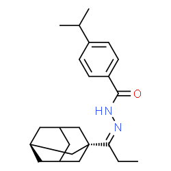 ChemSpider 2D Image | N'-{(1Z)-1-[(1R,3r)-Adamantan-1-yl]propylidene}-4-isopropylbenzohydrazide | C23H32N2O