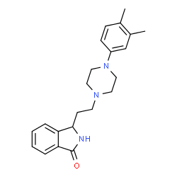 ChemSpider 2D Image | 3-{2-[4-(3,4-Dimethylphenyl)-1-piperazinyl]ethyl}-1-isoindolinone | C22H27N3O