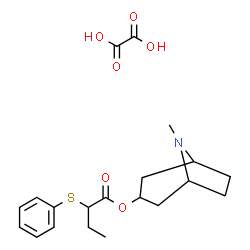 ChemSpider 2D Image | 8-Methyl-8-azabicyclo[3.2.1]oct-3-yl 2-(phenylsulfanyl)butanoate ethanedioate (1:1) | C20H27NO6S