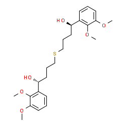 ChemSpider 2D Image | (1R,1'R)-4,4'-Sulfanediylbis[1-(2,3-dimethoxyphenyl)-1-butanol] | C24H34O6S