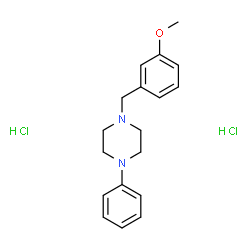 ChemSpider 2D Image | 1-(3-Methoxybenzyl)-4-phenylpiperazine dihydrochloride | C18H24Cl2N2O