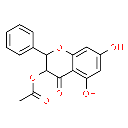 ChemSpider 2D Image | 5,7-Dihydroxy-4-oxo-2-phenyl-3,4-dihydro-2H-chromen-3-yl acetate | C17H14O6