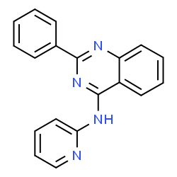ChemSpider 2D Image | 2-Phenyl-N-(2-pyridinyl)-4-quinazolinamine | C19H14N4