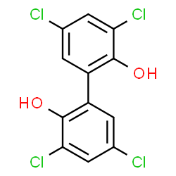 ChemSpider 2D Image | 4,4',6,6'-Tetrachloro-o,o'-biphenol | C12H6Cl4O2