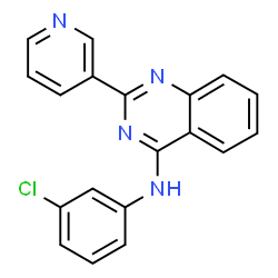 ChemSpider 2D Image | N-(3-Chlorophenyl)-2-(3-pyridinyl)-4-quinazolinamine | C19H13ClN4