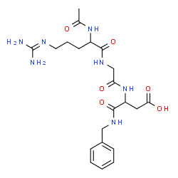 ChemSpider 2D Image | N~2~-Acetyl-N~5~-(diaminomethylene)ornithylglycyl-N-benzyl-alpha-asparagine | C21H31N7O6
