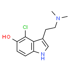 ChemSpider 2D Image | 4-Chloro-3-[2-(dimethylamino)ethyl]-1H-indol-5-ol | C12H15ClN2O