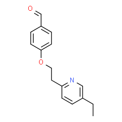ChemSpider 2D Image | 4-[2-(5-Ethylpyridin-2-yl)ethoxy]benzaldehyde | C16H17NO2